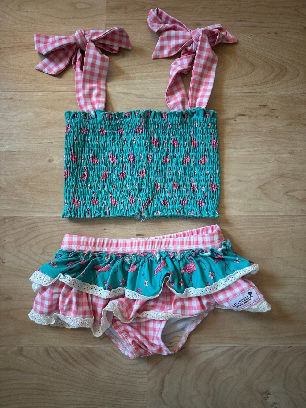 Liv & Stella Flamingo Tankini swim, size 5